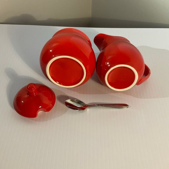 Kitchy Red Pitcher and Sugar Bowl Set. 5” tradwife christmas coffee - Picture 11 of 12